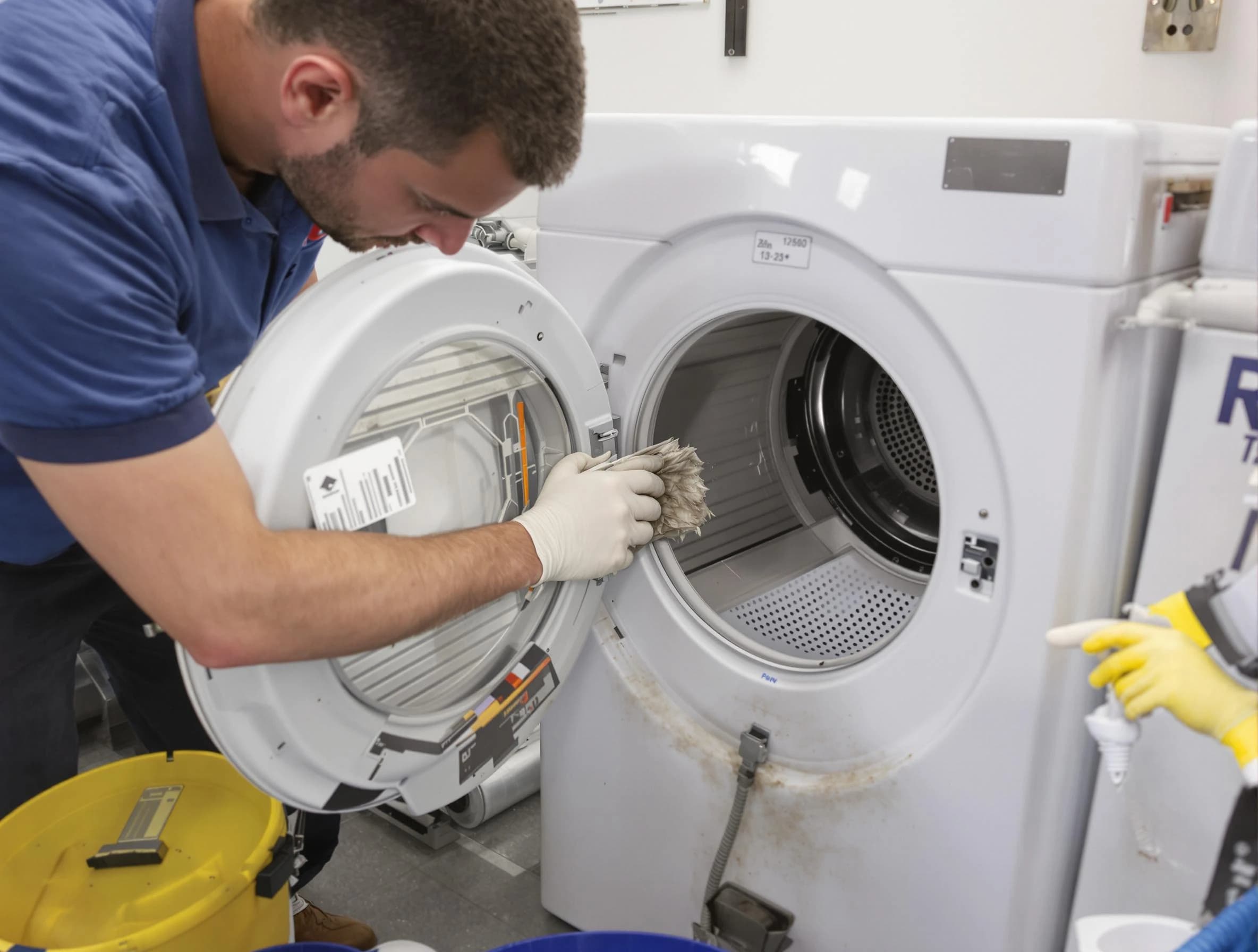 Dacono Dryer Vent Cleaning specialist performing detailed lint trap cleaning service in Dacono