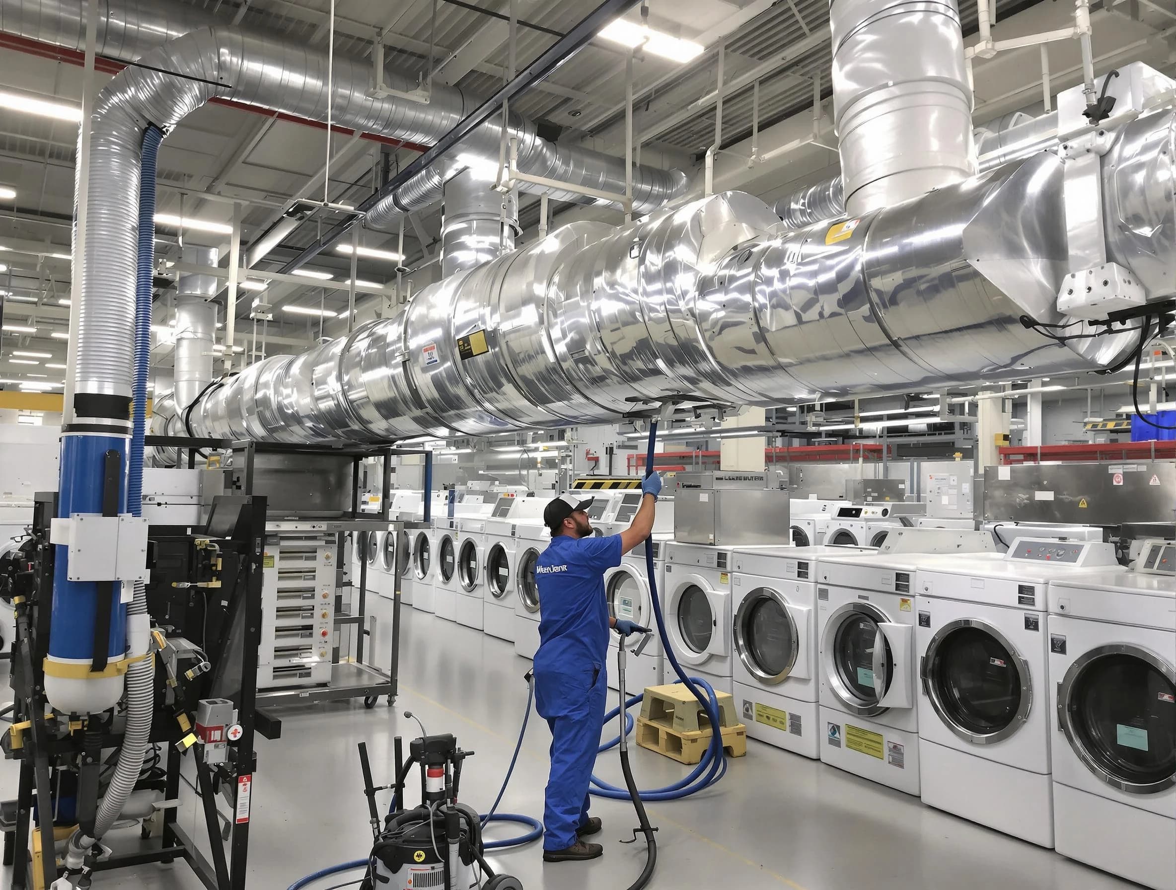 Dacono Dryer Vent Cleaning team performing heavy-duty industrial dryer vent cleaning in Dacono