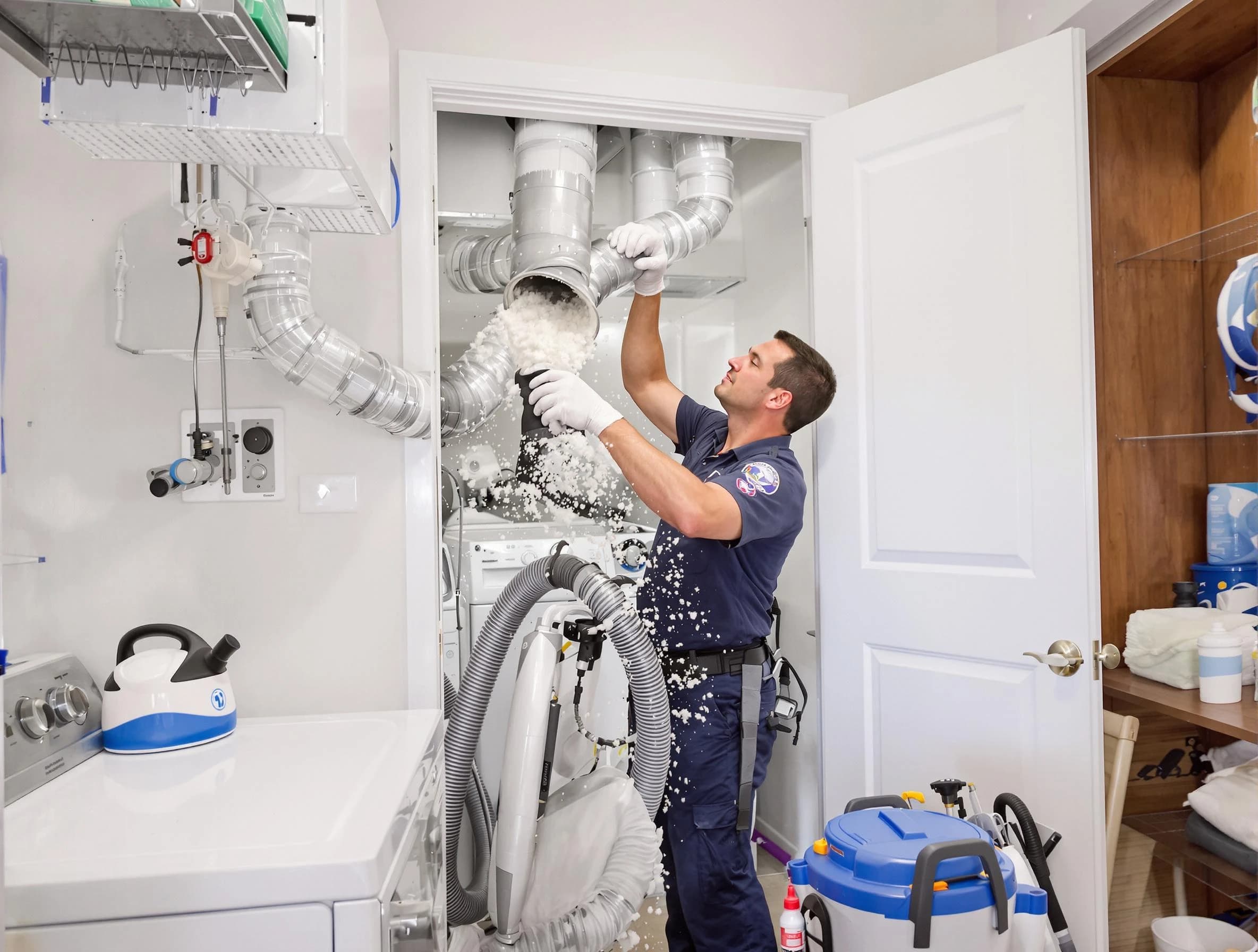 Dacono Dryer Vent Cleaning technician delivering thorough residential dryer vent cleaning service in Dacono